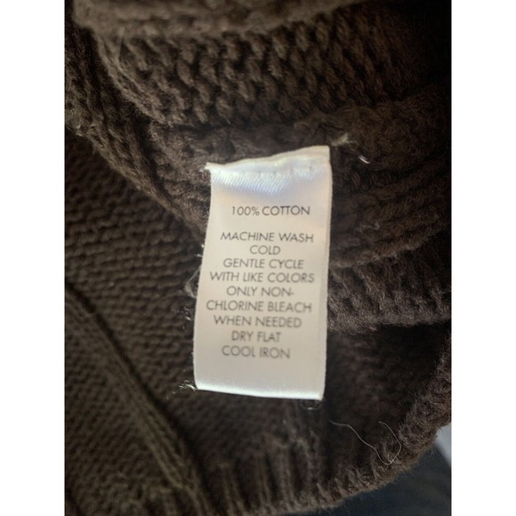 Men's Calvin Klein XL Extra Large Brown Cotton Knit Long Sleeve V-Neck Sweater - Picture 7 of 7